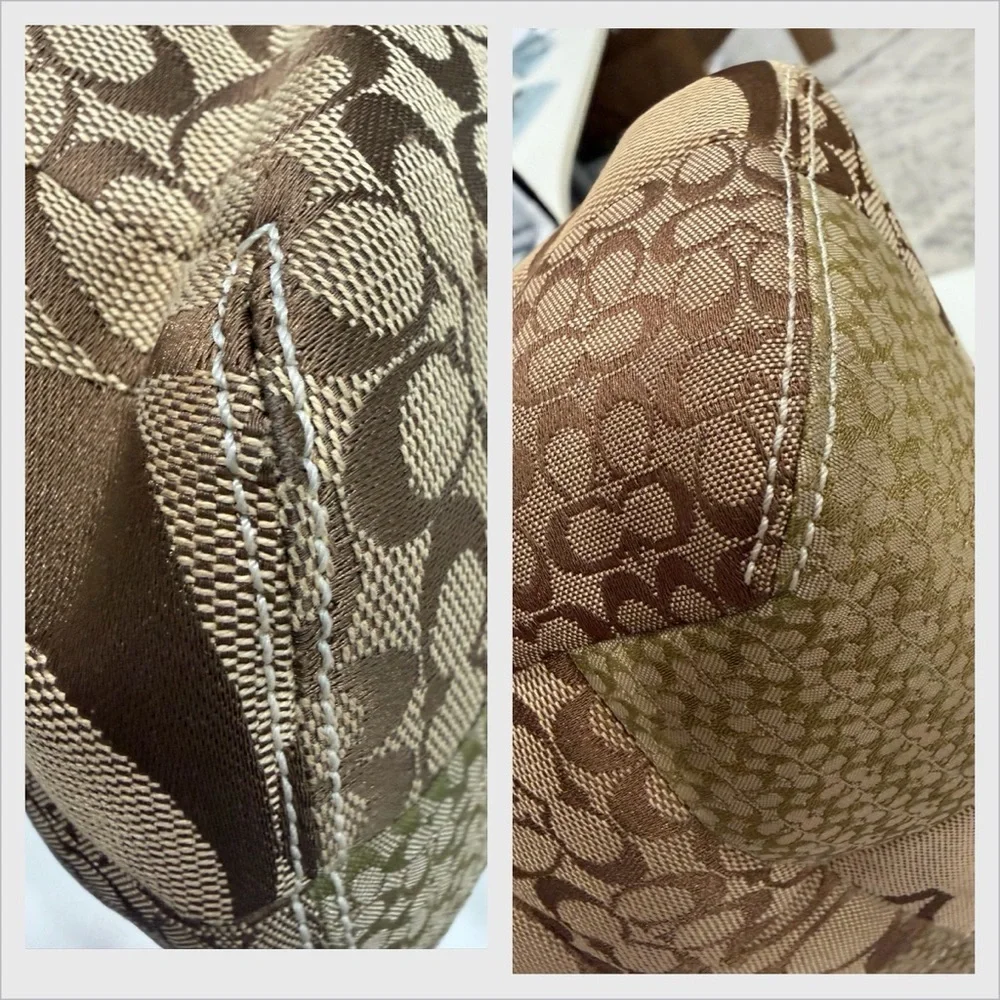 Coach Vintage Patchwork Signature Tote with Python Handles Rare Designer - Picture 8 of 15
